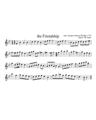 the Friendship sheet music preview