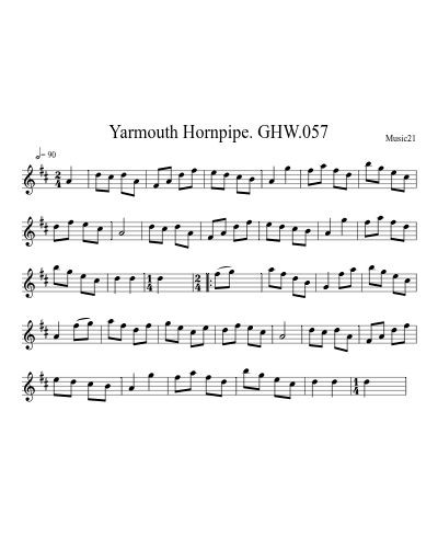 Yarmouth Hornpipe. GHW.057 preview