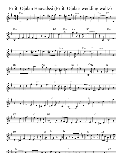 Friiti Ojalan Haavalssi  (Friiti Ojala's wedding waltz)