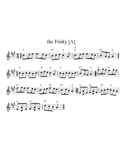 the Frisky   [A] sheet music preview
