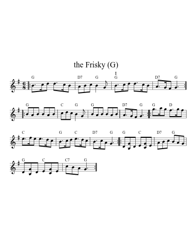 the Frisky   (G) (Version 3) sheet music preview