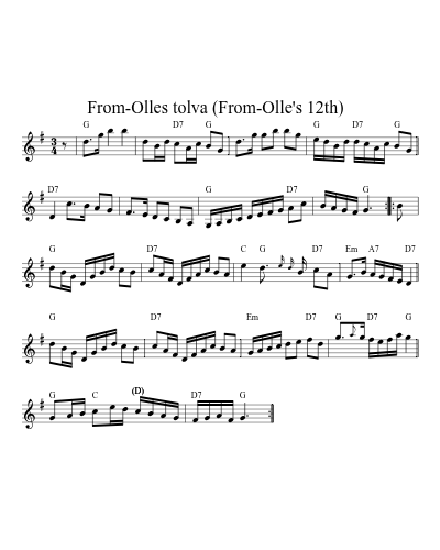 From-Olles tolva   (From-Olle's 12th) (Version 3)