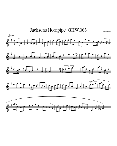 Jacksons Hornpipe. GHW.063 preview