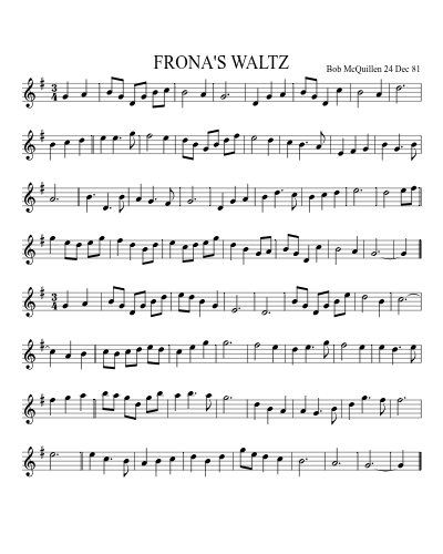 FRONA'S WALTZ (Version 2)