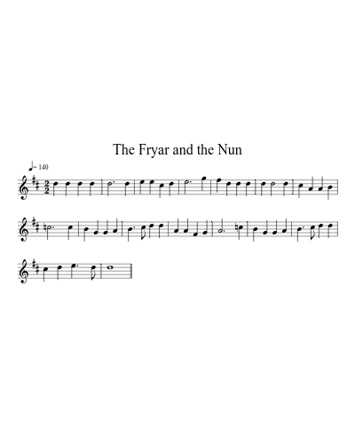 The Fryar and the Nun (Version 2) sheet music preview