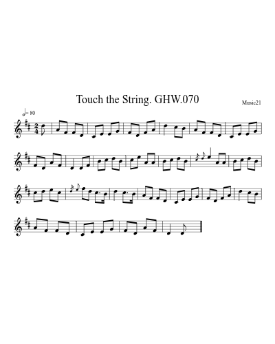 Touch the String. GHW.070