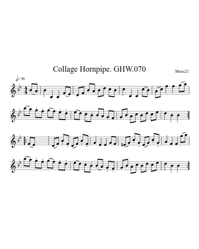 Collage Hornpipe. GHW.070