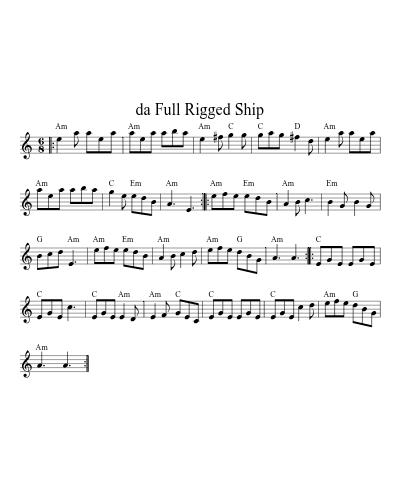 Da Full Rigged Ship (Version 11)