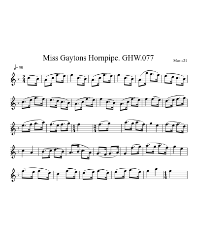 Miss Gaytons Hornpipe. GHW.077