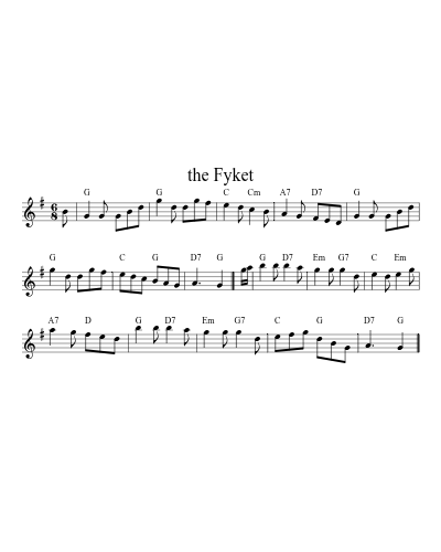 the Fyket (Version 2) sheet music preview