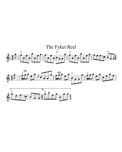 The Fyket Reel sheet music preview