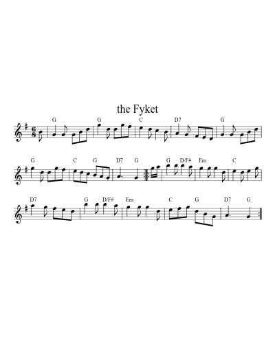 the Fyket (Version 3) sheet music preview