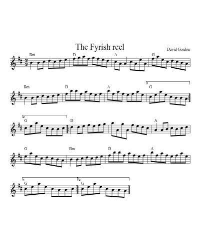 The Fyrish reel (Version 2) sheet music preview