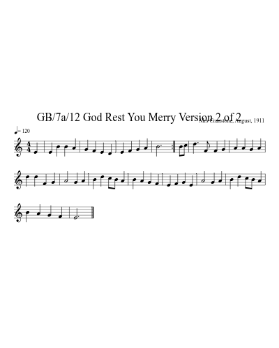 GB/7a/12 God Rest You Merry Version 2 of 2