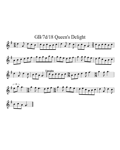 GB/7d/18 Queen's Delight