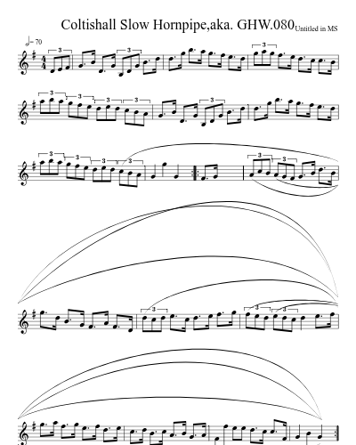 Coltishall Slow Hornpipe,aka. GHW.080