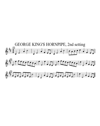 GEORGE KING'S HORNPIPE, 2nd setting preview