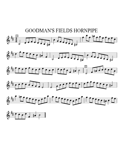 GOODMAN'S FIELDS HORNPIPE