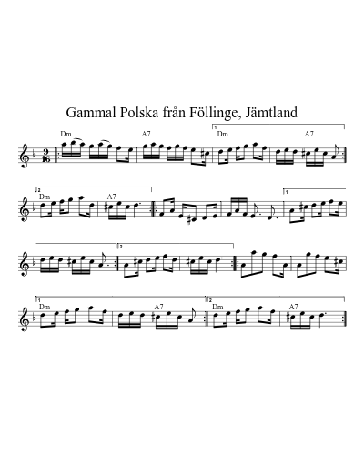 Gammal Polska frÃ¥n FÃ¶llinge, JÃ¤mtland preview
