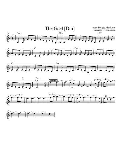 The Gael  [Em] sheet music preview