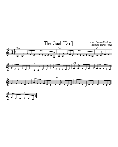 The Gael  [Dm] (Version 3) sheet music preview