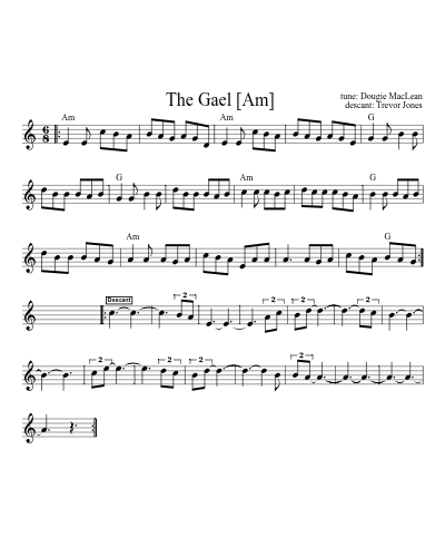 The Gael  [Am] sheet music preview