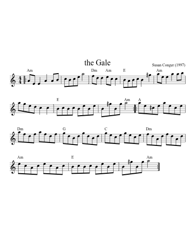the Gale sheet music preview