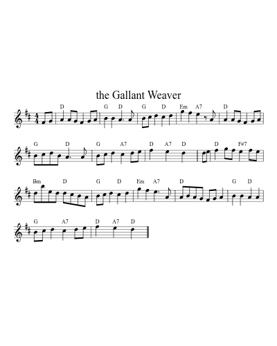the Gallant Weaver sheet music preview