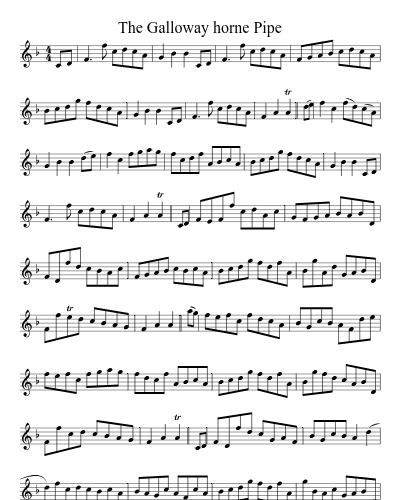 The Galloway horne Pipe sheet music preview