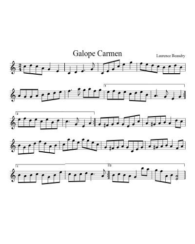 Galope Carmen sheet music preview