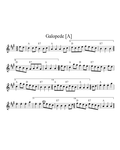Galopede   [A] sheet music preview