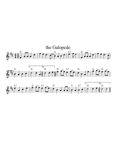 the Galopede sheet music preview