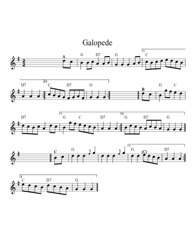 Galopede (Version 6) sheet music preview