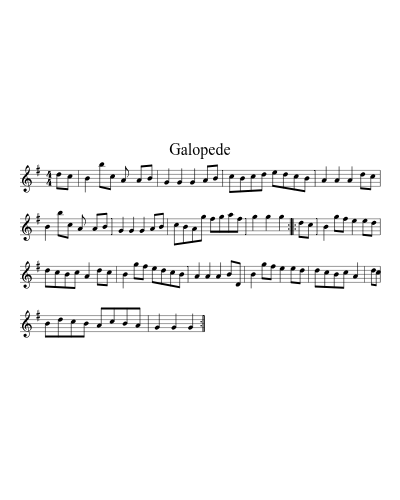 Galopede (Version 8) sheet music preview