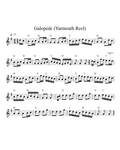Galopede (Yarmouth Reel) (Version 2) sheet music preview