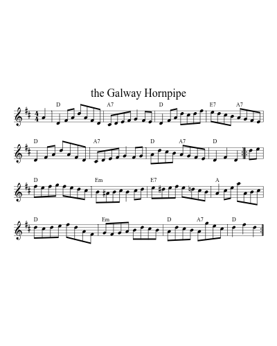 The Galway hornpipe (Version 5) sheet music preview