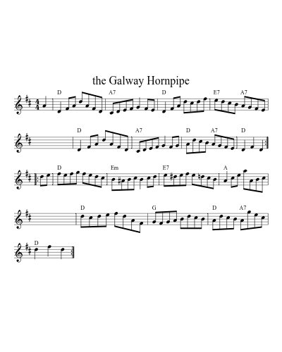 The Galway hornpipe (Version 6) sheet music preview