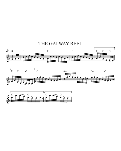 THE GALWAY REEL sheet music preview