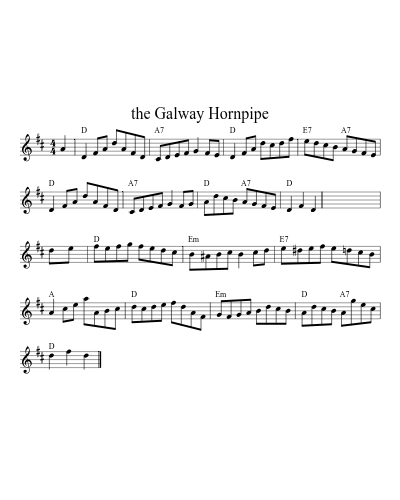 The Galway hornpipe (Version 7) sheet music preview