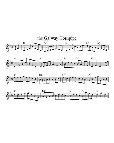 The Galway hornpipe (Version 8) sheet music preview