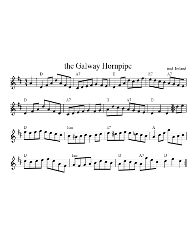 The Galway hornpipe (Version 11)
