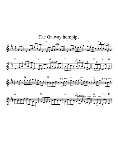 The Galway hornpipe (Version 14) sheet music preview