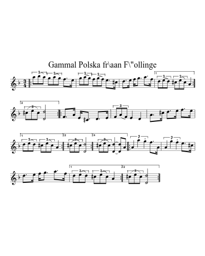 Gammal Polska fr\aan F\"ollinge