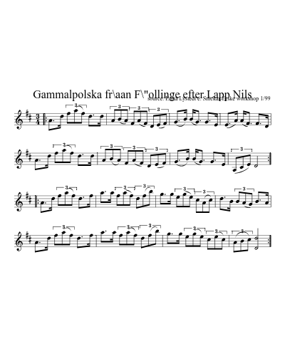 Gammalpolska fr\aan F\"ollinge efter Lapp Nils (Version 2) preview