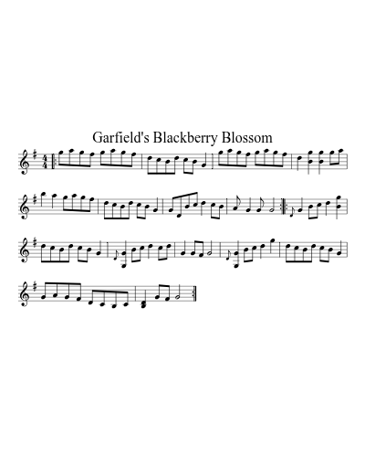 Garfield's Blackberry Blossom