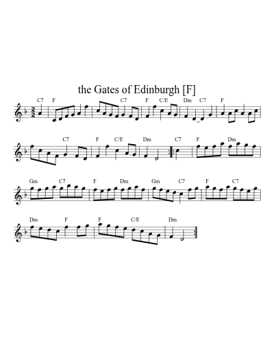 the Gates of Edinburgh [F] (Version 3)