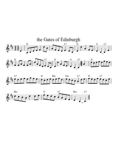 the Gates of Edinburgh (Version 4) sheet music preview