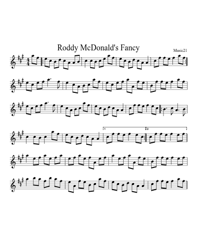 Roddy McDonald's Fancy (Version 2) preview