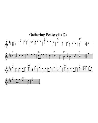 Gathering Peascods   (D) (Version 2)