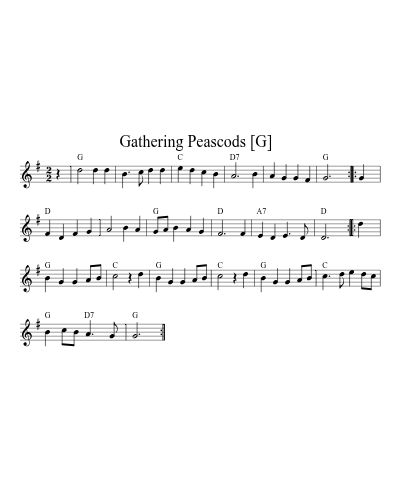 Gathering Peascods   [G] (Version 2)
